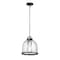Z-Lite Burren 1 Light Pendant, Matte Black And Clear Seedy 337P12MB+CH - alternate 5